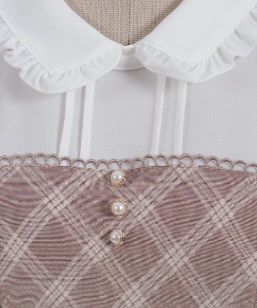 axes femme POETIQUE(アクシーズファムポエティック)の「ビスチェ切替バイカラーワンピース(ワンピース・レディース・ブラック/ブラウン/ピンク・MEDIUM)」の20枚目の写真