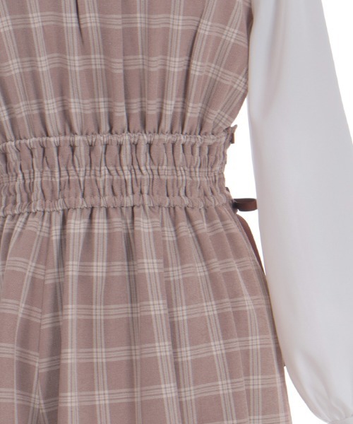 axes femme POETIQUE(アクシーズファムポエティック)の「ビスチェ切替バイカラーワンピース(ワンピース・レディース・ブラック/ブラウン/ピンク・MEDIUM)」の22枚目の写真