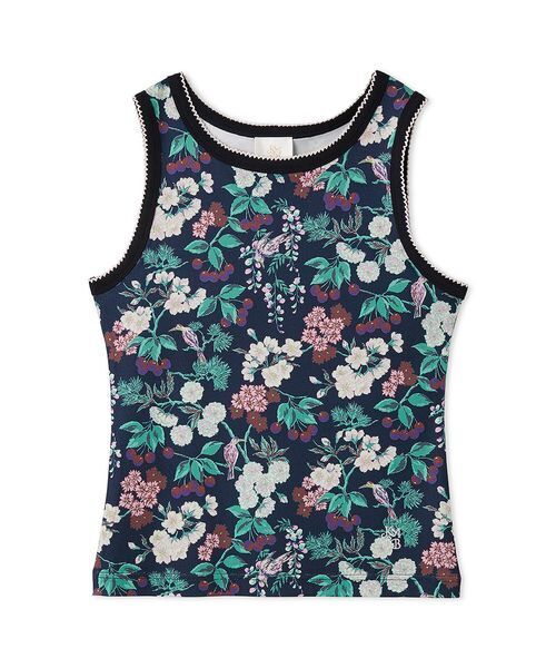 LILY BROWN（リリーブラウン）の「【LILY BROWN×KEITA MARUYAMA】ボタニカルチェリーロゴタンク（タンクトップ・レディース・ネイビー/ホワイト/ブルー・F）」の2枚目の写真