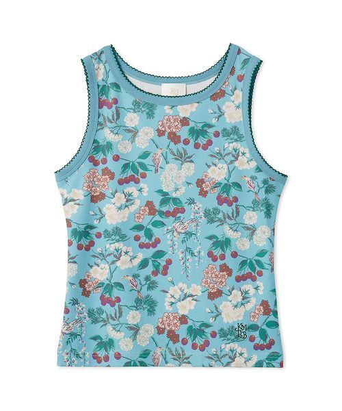 LILY BROWN（リリーブラウン）の「【LILY BROWN×KEITA MARUYAMA】ボタニカルチェリーロゴタンク（タンクトップ・レディース・ネイビー/ホワイト/ブルー・F）」の3枚目の写真