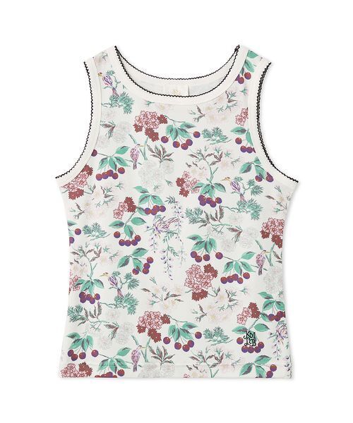 LILY BROWN（リリーブラウン）の「【LILY BROWN×KEITA MARUYAMA】ボタニカルチェリーロゴタンク（タンクトップ・レディース・ネイビー/ホワイト/ブルー・F）」の12枚目の写真