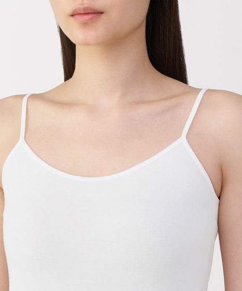 無印良品（ムジルシリョウヒン）の「婦人　ストレッチキャミソール（インナーウェア/肌着・レディース・ブラック/グレー/ホワイト・S/M/L/XL）」の8枚目の写真