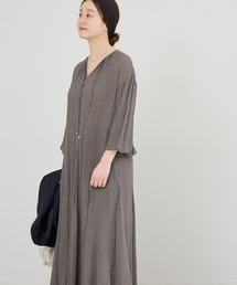 IENA | チェックスキッパーフレアワンピース(ワンピース)