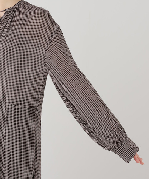 IENA(イエナ)の「チェックスキッパーフレアワンピース(ワンピース・レディース・ブラック系その他・36/38)」の13枚目の写真