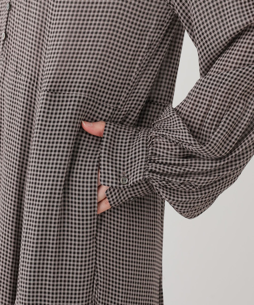 IENA(イエナ)の「チェックスキッパーフレアワンピース(ワンピース・レディース・ブラック系その他・36/38)」の14枚目の写真