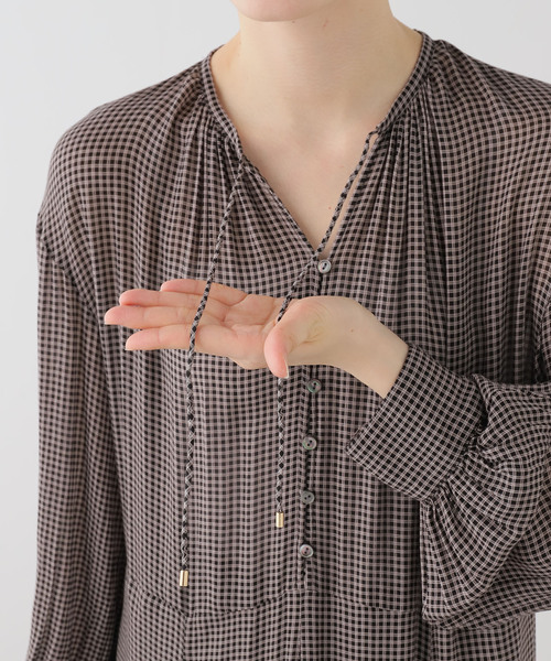 IENA(イエナ)の「チェックスキッパーフレアワンピース(ワンピース・レディース・ブラック系その他・36/38)」の16枚目の写真