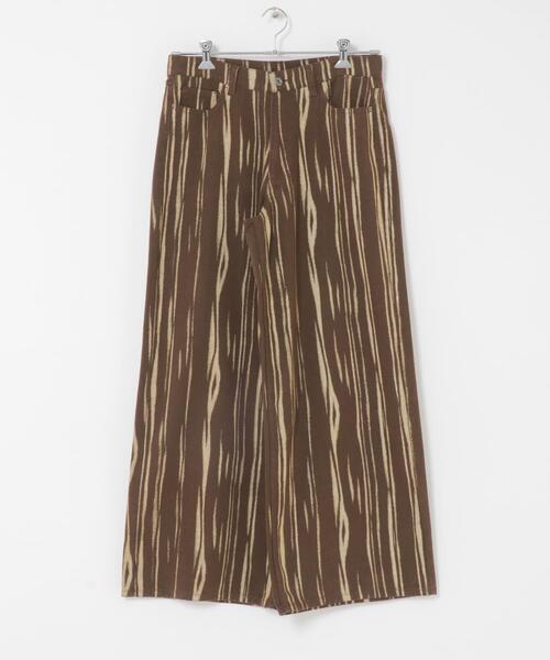 SENSE OF PLACE by URBAN RESEARCH（センスオブプレイスバイアーバンリサーチ）の「マーブルプリントワイドデニム（デニムパンツ・メンズ・ブラウン/オリーブ・LARGE/MEDIUM）」の5枚目の写真