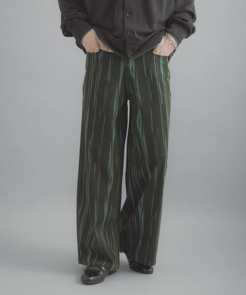 SENSE OF PLACE by URBAN RESEARCH（センスオブプレイスバイアーバンリサーチ）の「マーブルプリントワイドデニム（デニムパンツ・メンズ・ブラウン/オリーブ・LARGE/MEDIUM）」の9枚目の写真