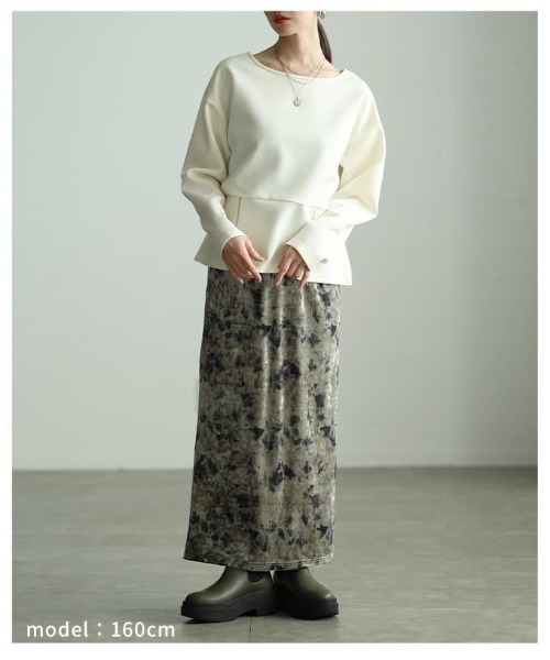 Sawa a la mode(サワアラモード)の「フロントファスナー2WAYプルオーバー(Tシャツ/カットソー・レディース・オフホワイト/チャコールグレー/ブラック・FREE)」の15枚目の写真