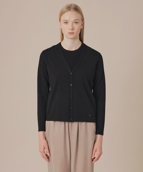 MACKINTOSH LONDON（マッキントッシュ ロンドン）の「ハイツイストコットンニットカーディガン（カーディガン/ボレロ・レディース・ブラック/イエロー/パープル系その他/ホワイト系その他・38/40）」の9枚目の写真