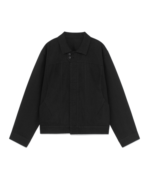 THECOLDESTMOMENT(ザコールデストモーメント)の「TCM double-button trucker jacket (black)(デニムジャケット・レディース・その他・SMALL/MEDIUM/LARGE)」の1枚目の写真