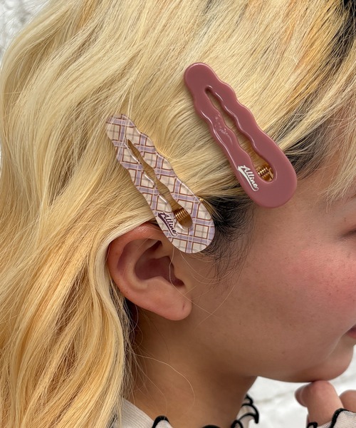 kutir(クティール)の「kutirlune/2セットヴィンテージライクヘアピン(ヘアピン・レディース・ダークブラウン/ボルドー/ピンク・FREE)」の2枚目の写真