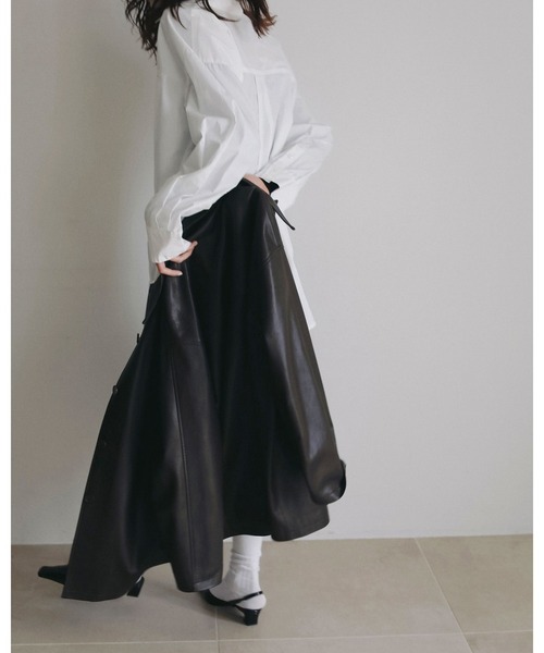 anuke(アンヌーク)の「Ecoleather Over Jacket(テーラードジャケット・レディース・ブラウン/ブラック・38inch/36inch)」の7枚目の写真