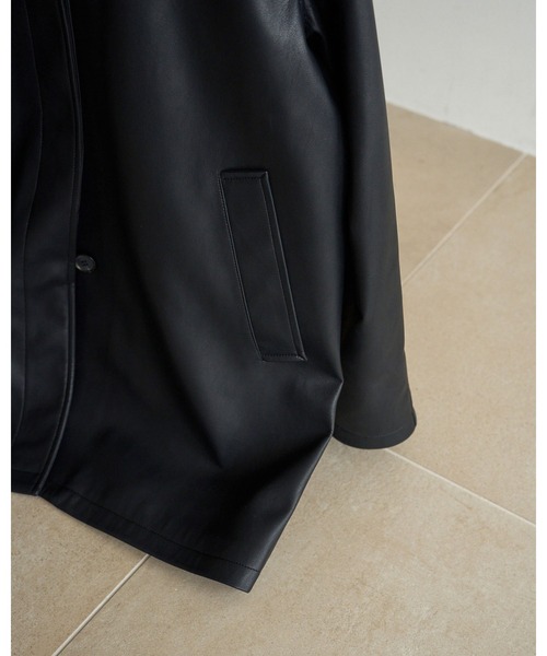 anuke(アンヌーク)の「Ecoleather Over Jacket(テーラードジャケット・レディース・ブラウン/ブラック・38inch/36inch)」の11枚目の写真