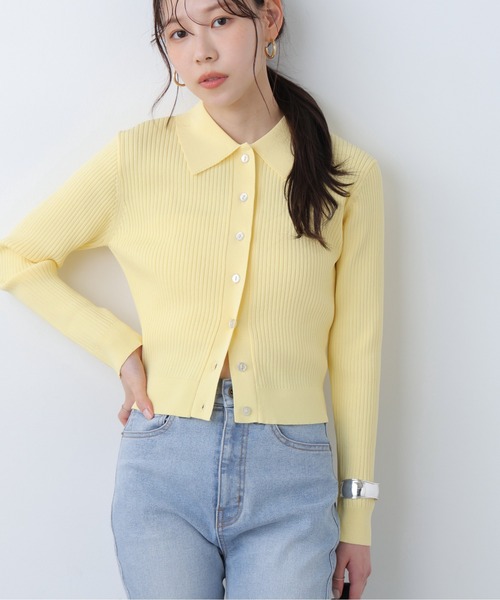 FREE'S MART（フリーズマート）の「◆〈ＭＦＭ〉きらきらボタンニット（ニット/セーター・レディース・ピンク/イエロー/ホワイト/ネイビー・FREE）」の3枚目の写真