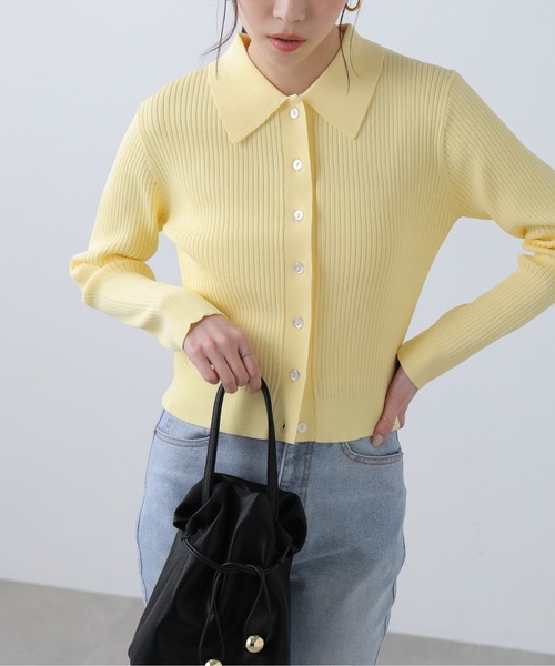 FREE'S MART（フリーズマート）の「◆〈ＭＦＭ〉きらきらボタンニット（ニット/セーター・レディース・ピンク/イエロー/ホワイト/ネイビー・FREE）」の9枚目の写真