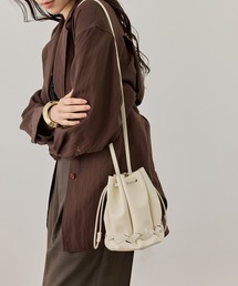 ADAM ET ROPE' | レザーブレード巾着ミニバッグ(ショルダーバッグ)