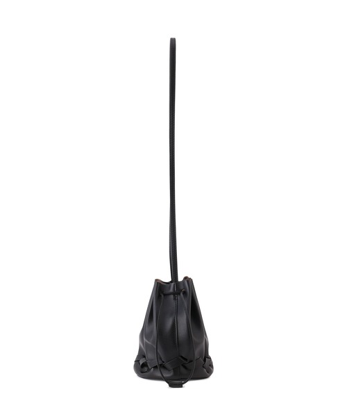 ADAM ET ROPE'（アダムエロペ）の「レザーブレード巾着ミニバッグ（ショルダーバッグ・レディース・ブラック/オフホワイト・FREE）」の12枚目の写真