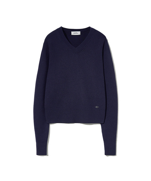 COSTUME O’CLOCK(コスチュームオクロック)の「ベーシックVネックリブニット 10カラー COWKT001(ニット/セーター・レディース・ブラック/ネイビー/グレー/レッド/アイボリー/ダークグレー/モカ/ベビーピンク/パープル/ミント・SMALL/MEDIUM)」の7枚目の写真