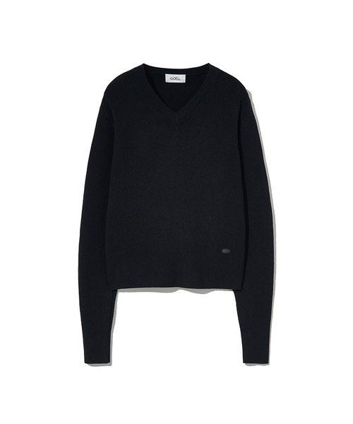 COSTUME O’CLOCK(コスチュームオクロック)の「ベーシックVネックリブニット 10カラー COWKT001(ニット/セーター・レディース・ブラック/ネイビー/グレー/レッド/アイボリー/ダークグレー/モカ/ベビーピンク/パープル/ミント・SMALL/MEDIUM)」の1枚目の写真