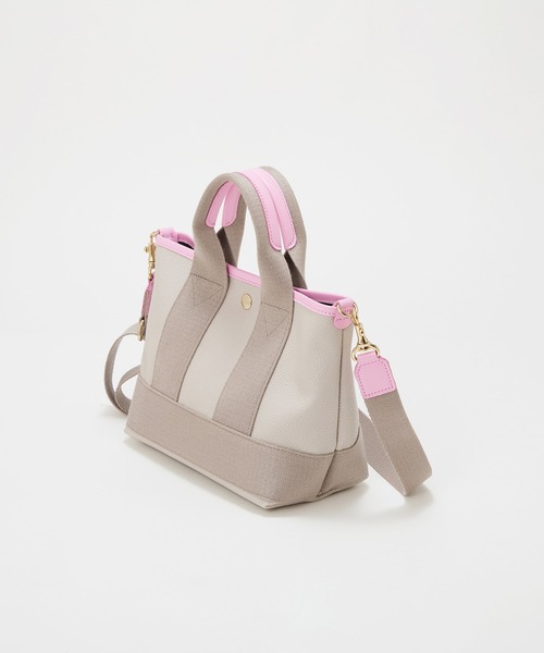 Breath TOPKAPI(ブレストプカピ)の「【Breath TOPKAPI】【26SS新色】SCOTCH GRAIN スコッチグレイン ネオレザー ミニ トートバッグ SS(ショルダー付き)(トートバッグ・レディース・グレー/ベージュ系その他2・FREE)」の6枚目の写真