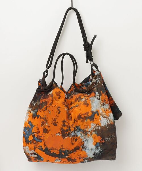 MASSIVE STORE（マッシブストア）の「【sublimeroe/サブライム】PAINT MARCHE & MINI BAG（トートバッグ・メンズ・オレンジ/イエロー/ブルー・FREE）」の5枚目の写真