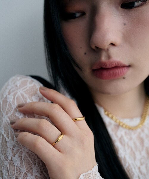 COCOSHNIK ONKITSCH（ココシュニックオンキッチュ）の「シルバー 3ウェーブリング GP（リング・レディース・ゴールド・12/10/14）」の4枚目の写真