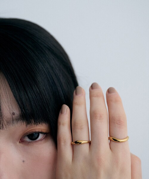 COCOSHNIK ONKITSCH（ココシュニックオンキッチュ）の「シルバー 3ウェーブリング GP（リング・レディース・ゴールド・12/10/14）」の5枚目の写真