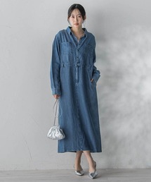 Droite lautreamont（ドロワットロートレアモン）の「テンセルデニムワンピース（シャツワンピース）」