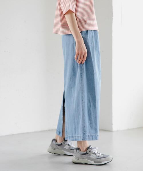 FORK&SPOON（フォークアンドスプーン）の「FORK&SPOON　綿麻デニムスカート（スカート・レディース・ワンウォッシュ/ブルー系その他・1/2）」の22枚目の写真