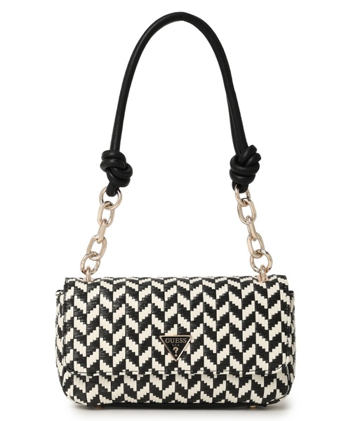 Guess(ゲス)の「TESSI FLAP SHOULDER BAG ショルダーバッグ(ハンドバッグ・レディース・ホワイト×ピンク/ブラック系その他/ホワイト×グリーン/ブラウン・ONE SIZE)」の7枚目の写真