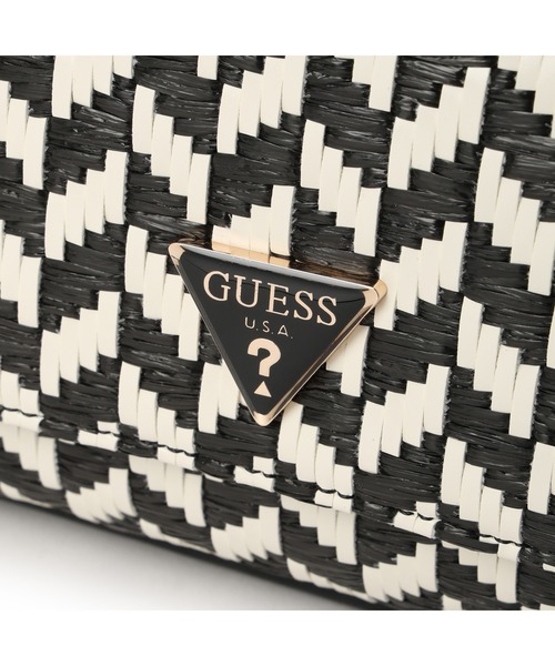 Guess(ゲス)の「TESSI FLAP SHOULDER BAG ショルダーバッグ(ハンドバッグ・レディース・ホワイト×ピンク/ブラック系その他/ホワイト×グリーン/ブラウン・ONE SIZE)」の8枚目の写真