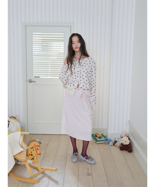 MUWM(ムウム)の「ダブルレイヤースカート Double Layer Skirts (クリーム)(スカート・レディース・Cream・OS)」の6枚目の写真