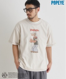Right-on | 【POPEYE】グラフィックプリントTシャツ (ヴィンテージ風 / 立体感 / 柔らかい素材)(Tシャツ/カットソー)