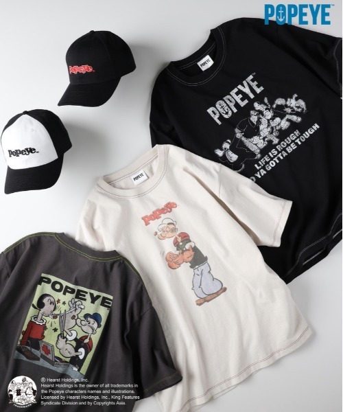 Right-on（ライトオン）の「【POPEYE】グラフィックプリントTシャツ (ヴィンテージ風 / 立体感 / 柔らかい素材)（Tシャツ/カットソー・メンズ・オフホワイト/ブラック/ダークグレー・S/M/L/XL）」の10枚目の写真