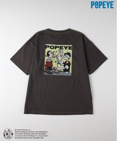 Right-on（ライトオン）の「【POPEYE】グラフィックプリントTシャツ (ヴィンテージ風 / 立体感 / 柔らかい素材)（Tシャツ/カットソー・メンズ・オフホワイト/ブラック/ダークグレー・S/M/L/XL）」の18枚目の写真