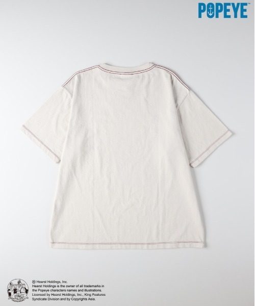 Right-on（ライトオン）の「【POPEYE】グラフィックプリントTシャツ (ヴィンテージ風 / 立体感 / 柔らかい素材)（Tシャツ/カットソー・メンズ・オフホワイト/ブラック/ダークグレー・S/M/L/XL）」の5枚目の写真