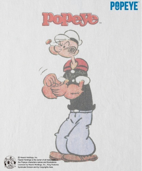 Right-on（ライトオン）の「【POPEYE】グラフィックプリントTシャツ (ヴィンテージ風 / 立体感 / 柔らかい素材)（Tシャツ/カットソー・メンズ・オフホワイト/ブラック/ダークグレー・S/M/L/XL）」の6枚目の写真