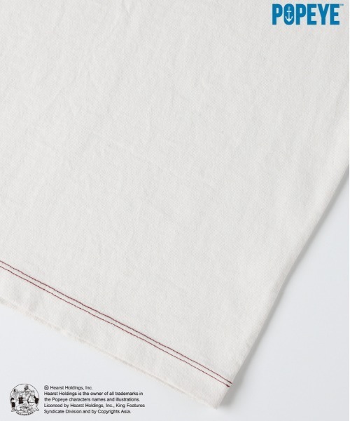 Right-on（ライトオン）の「【POPEYE】グラフィックプリントTシャツ (ヴィンテージ風 / 立体感 / 柔らかい素材)（Tシャツ/カットソー・メンズ・オフホワイト/ブラック/ダークグレー・S/M/L/XL）」の9枚目の写真