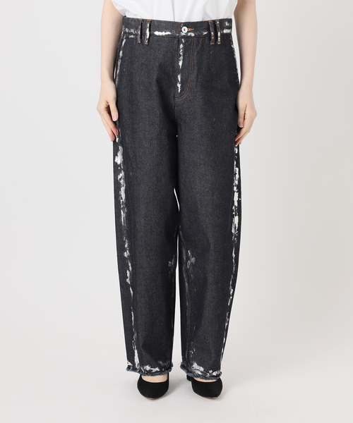 CALMER(カルメール)の「12OZ DENIM PANTS / 12オンス箔デニムパンツ(デニムパンツ・レディース・ネイビー/サックスブルー・1/2)」の6枚目の写真