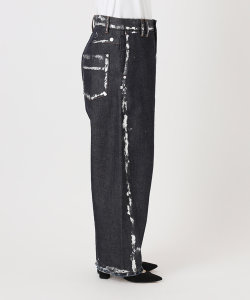 CALMER(カルメール)の「12OZ DENIM PANTS / 12オンス箔デニムパンツ(デニムパンツ・レディース・ネイビー/サックスブルー・1/2)」の8枚目の写真