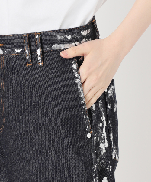 CALMER(カルメール)の「12OZ DENIM PANTS / 12オンス箔デニムパンツ(デニムパンツ・レディース・ネイビー/サックスブルー・1/2)」の14枚目の写真