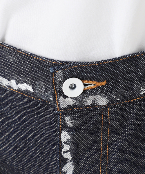 CALMER(カルメール)の「12OZ DENIM PANTS / 12オンス箔デニムパンツ(デニムパンツ・レディース・ネイビー/サックスブルー・1/2)」の16枚目の写真