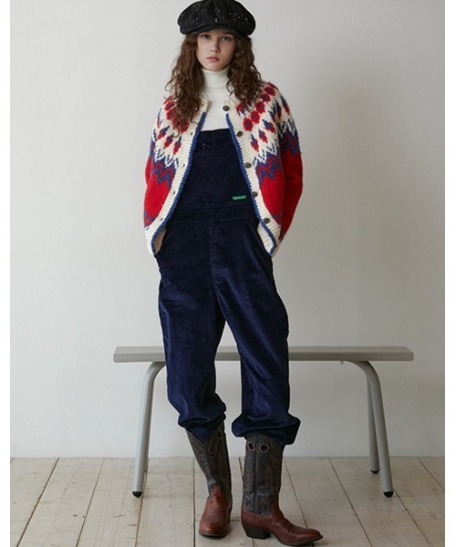 GREEN BUTTER（グリーンバター）の「BOUCLE NORDIC CARDIGAN（カーディガン/ボレロ・レディース・ライトブルー/レッド・FREE）」の16枚目の写真