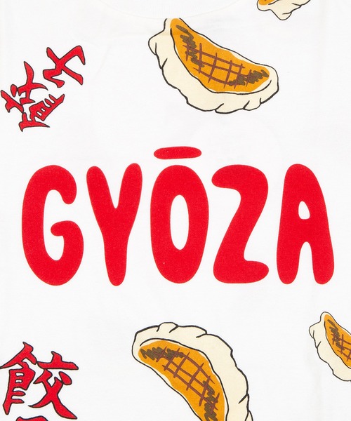 PUNYUS（プニュズ）の「【新サイズ】フード総柄Ｔシャツ(GYOZA）（Tシャツ/カットソー・レディース・レッド系その他・1/2/3/4/5）」の4枚目の写真