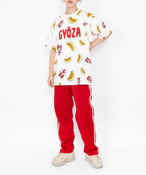 PUNYUS（プニュズ）の「【新サイズ】フード総柄Ｔシャツ(GYOZA）（Tシャツ/カットソー・レディース・レッド系その他・1/2/3/4/5）」の12枚目の写真