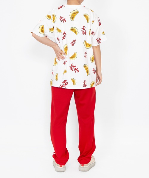 PUNYUS（プニュズ）の「【新サイズ】フード総柄Ｔシャツ(GYOZA）（Tシャツ/カットソー・レディース・レッド系その他・1/2/3/4/5）」の9枚目の写真