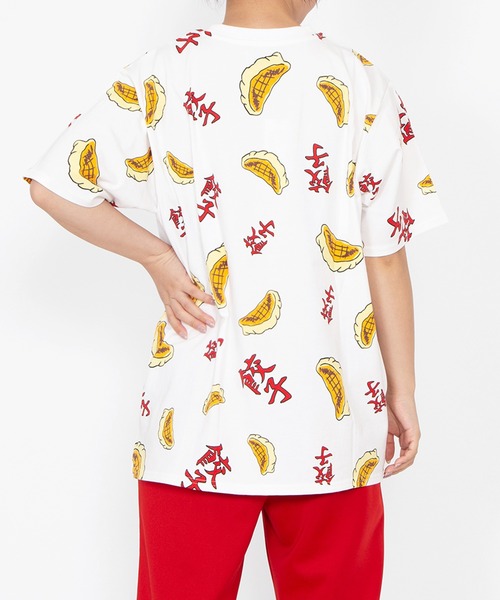 PUNYUS（プニュズ）の「【新サイズ】フード総柄Ｔシャツ(GYOZA）（Tシャツ/カットソー・レディース・レッド系その他・1/2/3/4/5）」の8枚目の写真