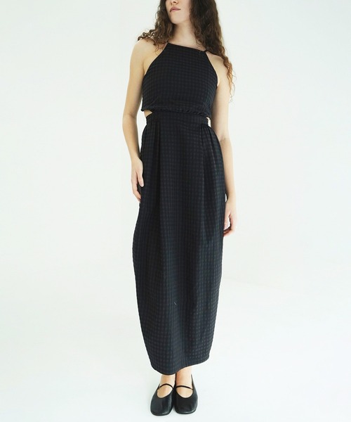 ワンピース CLANE 26SSSIDE HOLE COCOON CAMI ONEPIECE セール】SIDE HOLE COCOON CAMI ONEPIECE（ワンピース）｜CLANE