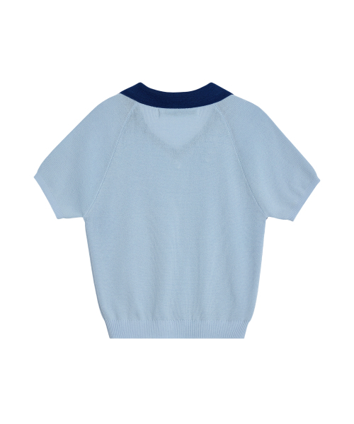 Rest&Recreation（レストアンドレクリエーション）の「V-NECK COLLAR KNIT TOP - SKY BLUE（ニット/セーター・レディース・その他・ONE）」の4枚目の写真